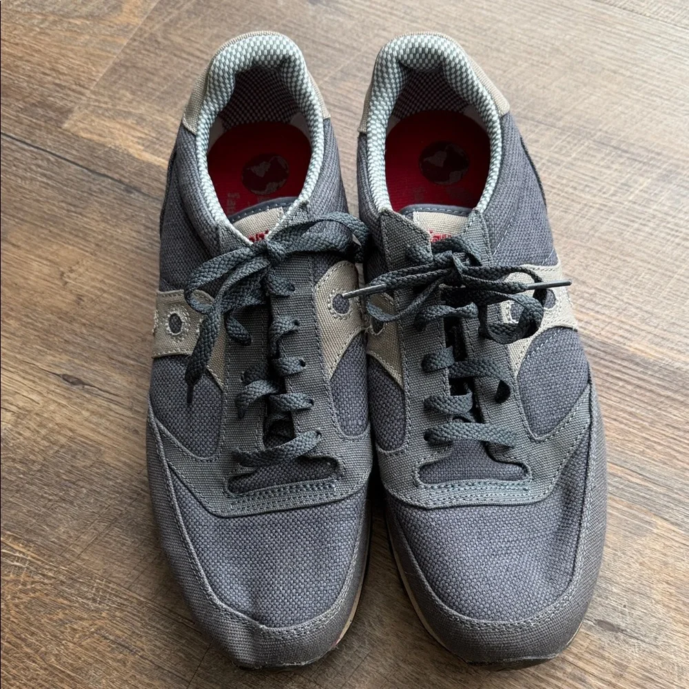 Saucony Jazz Men's Gray Canvas Sneakers 13 - Picture 2 of 9